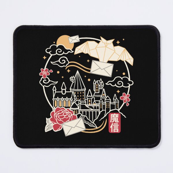 Item preview, Geometric Origami Owl Delivering a Magic Letter - Japanese Kanji Dark Fantasy designed and sold by NemiMakeit.