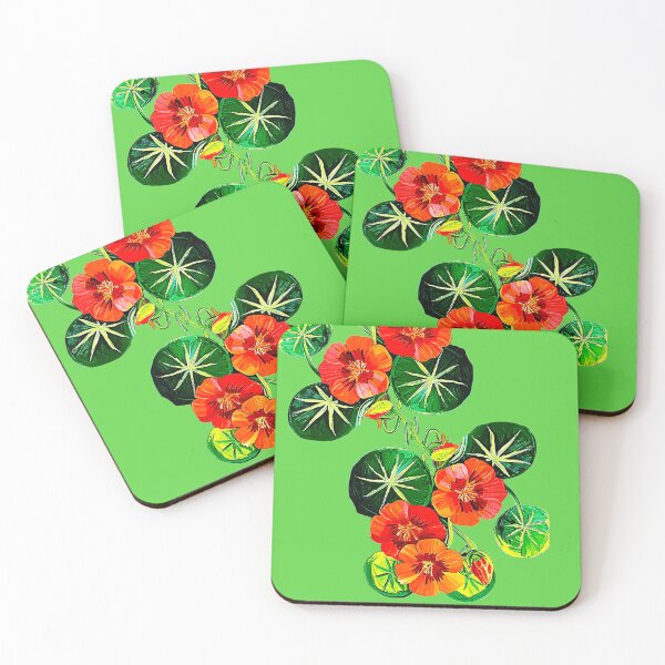 Item preview, Vintage Nasturtium Botanical Illustration Art designed and sold by @Reikiama.