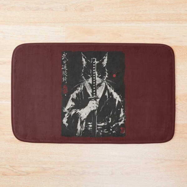 Item preview, Japanese Karate Cat With Sword Martial Arts Fighter Feline Katana designed and sold by alenaz.
