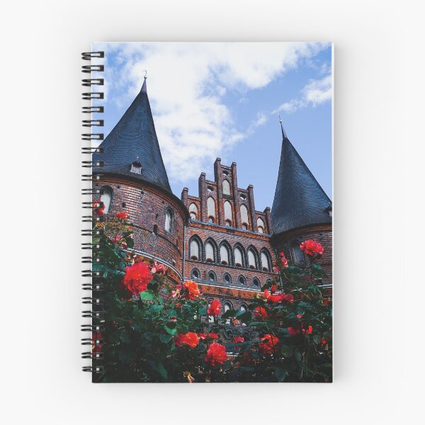 Item preview, Holsten Gate Lübeck with roses – Historical architecture designed and sold by Tammigrafie.