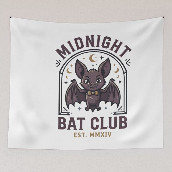 Item preview, Midnight Bat Club Cute Gothic Bat designed and sold by happyshirt27.