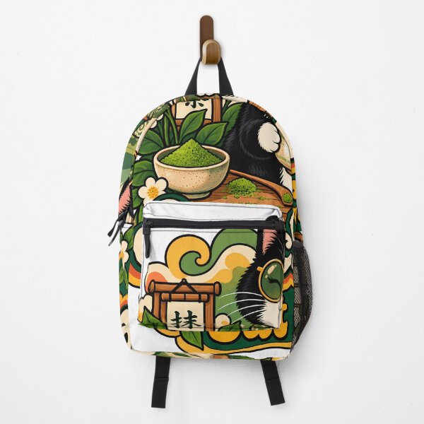 Item preview, Retro Matcha Tea Cat Club 70s Wellness designed and sold by Retro Whiskers.