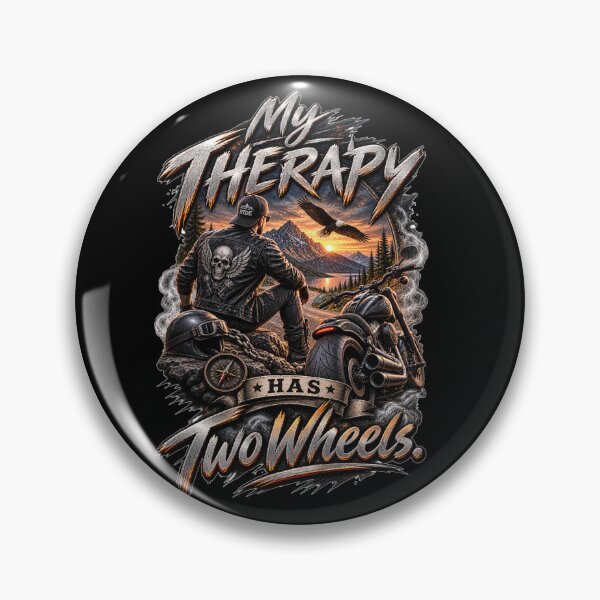 Item preview, My Therapy Has Two Wheels Biker designed and sold by Wild Ink Studio by Barbara.