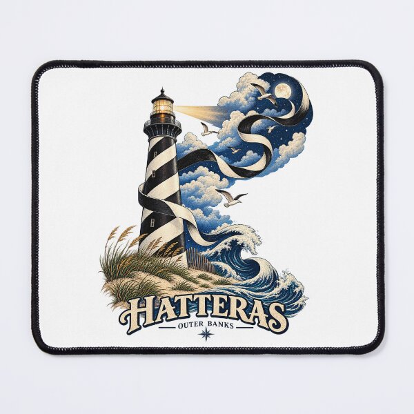 Item preview, Cape Hatteras Lighthouse Unwinds – Surreal Outer Banks Art designed and sold by Past in Threads.
