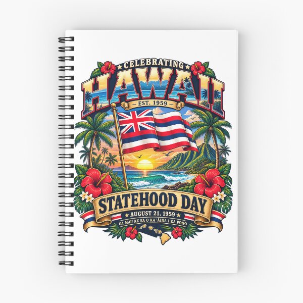 Item preview, Vintage Hawaii Statehood Day 1959 | Aloha Hawaiian Flag Tropical Retro Design designed and sold by Cellara91.