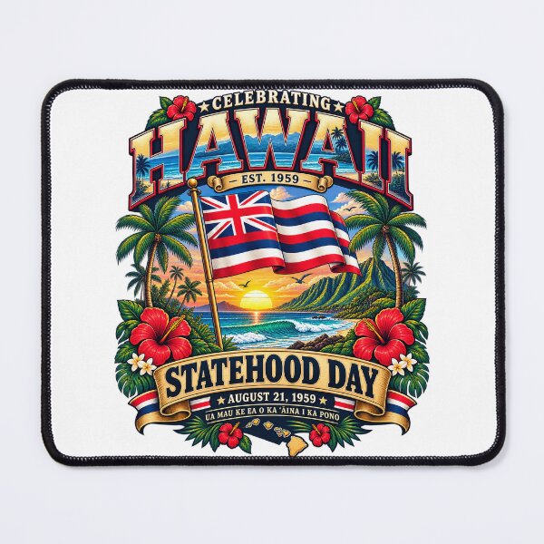 Item preview, Vintage Hawaii Statehood Day 1959 | Aloha Hawaiian Flag Tropical Retro Design designed and sold by Cellara91.