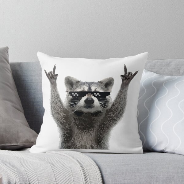 Item preview, Raccoon Rock Sign Funny Glasses designed and sold by khallidaart.