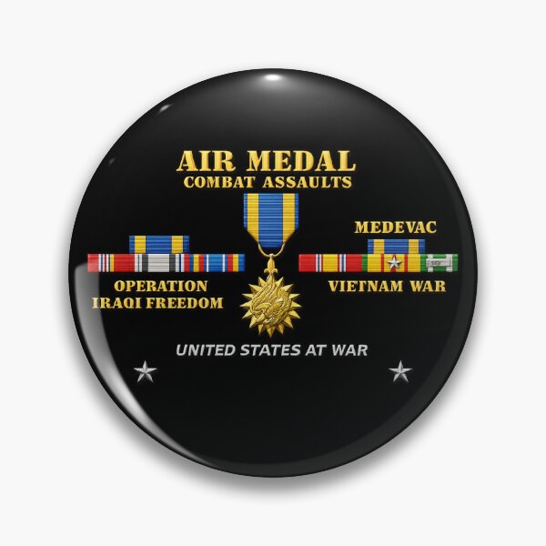 Item preview, Army - Air Medal - Combat Assaults w VN SVC w Air Medal Ribbon - OIF Ribbons - 3D - Enhanced designed and sold by Military Insignia Products.