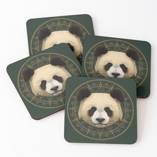 Item preview, Mystical Panda Gold Mandala Art designed and sold by ameetlumiere.