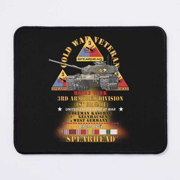 Item preview, Army - Cold War Vet - 3rd Armored Division - Gelnhausen, Germany - M60A3 Tank - Spearhead w Fire - 1982-1984 w DUI - COLD X 300 designed and sold by Military Insignia Products.