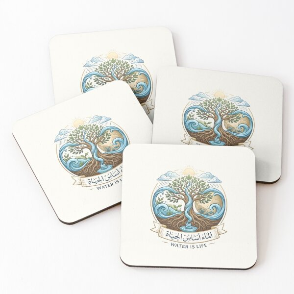 Item preview, Water is the Foundation of Life - الماء أساس الحياة Arabic Art designed and sold by eihabo.