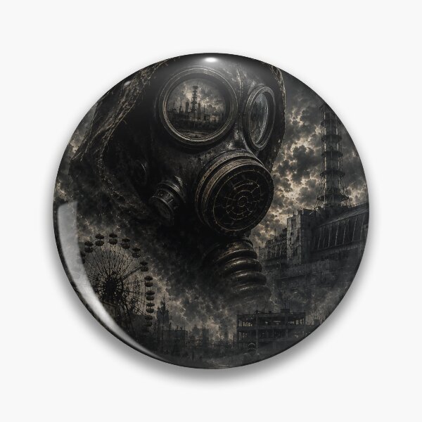 Item preview, Chernobyl Gas Mask Apocalyptic Dark Metal Art designed and sold by Vibes001.