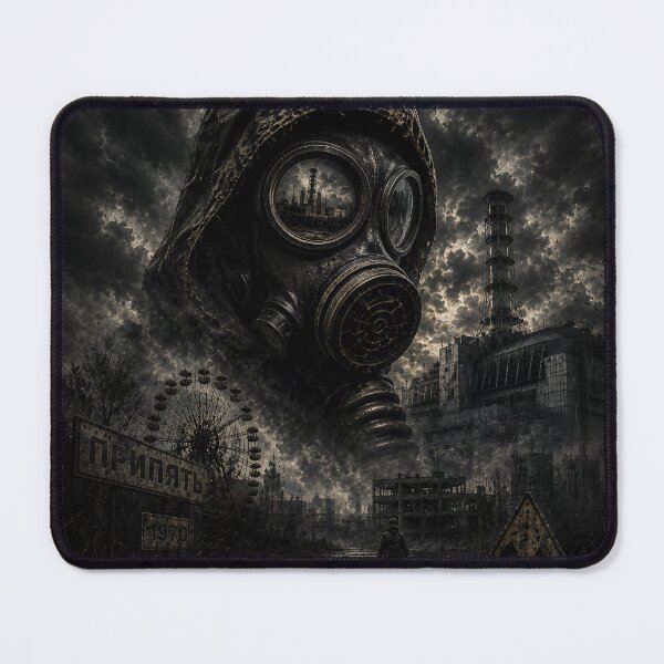 Item preview, Chernobyl Gas Mask Apocalyptic Dark Metal Art designed and sold by Vibes001.