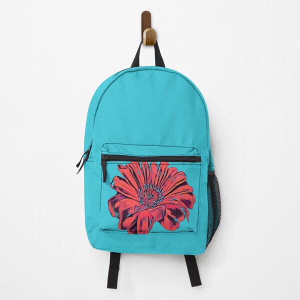 Item preview, Moody Electric Red and Blue Gerbera Daisy Digital Painting designed and sold by BalkanBloomArt.