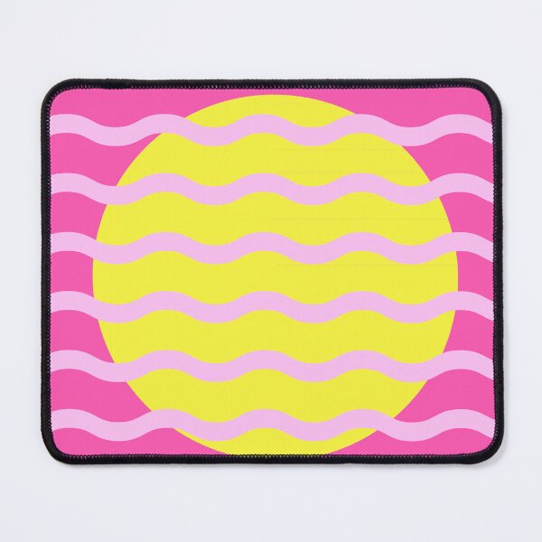 Item preview, Mid Century Modern Wavy Sun Pink and Mustard designed and sold by nineFlorals.