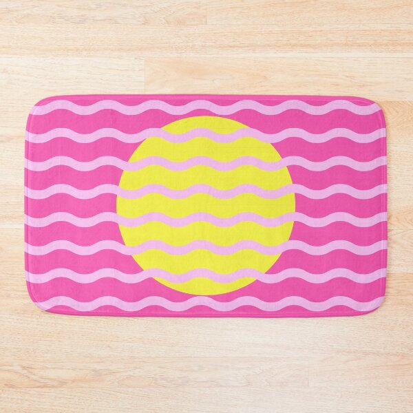 Item preview, Mid Century Modern Wavy Sun Pink and Mustard designed and sold by nineFlorals.