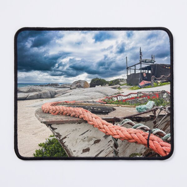 Item preview, Fishing boat abandoned on the Beach of South Africa  designed and sold by Faith Based Decor .