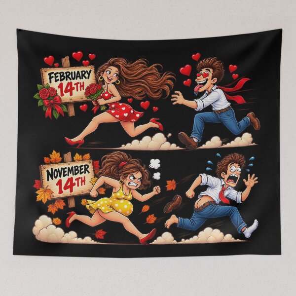 Item preview, February 14th vs November 14th – Funny Love Story designed and sold by TroviTutto.