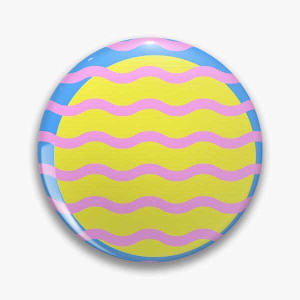 Item preview, Mid Century Modern Wavy Sun Pink Blue Mustard designed and sold by nineFlorals.