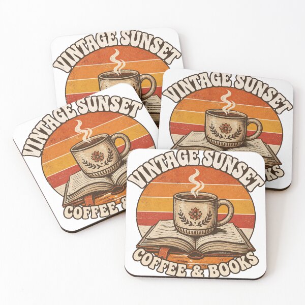 Item preview, Vintage Sunset Coffee and Books Retro Aesthetic designed and sold by Coffread.