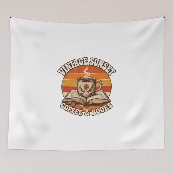 Item preview, Vintage Sunset Coffee and Books Retro Aesthetic designed and sold by Coffread.