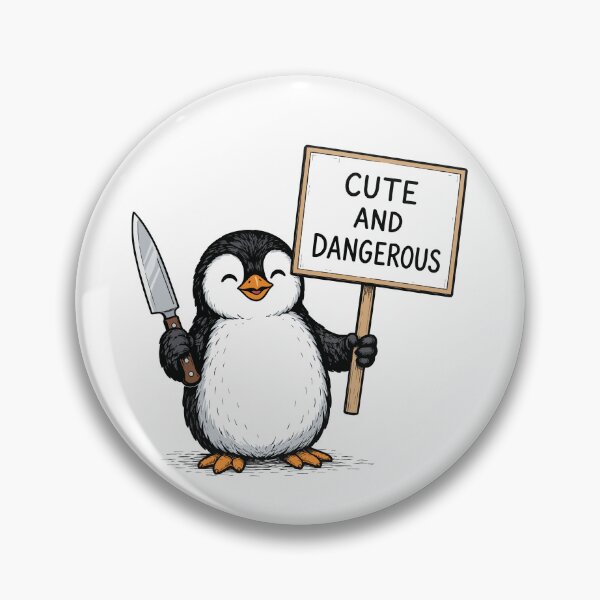 Item preview, Cute And Dangerous Penguin Illustration designed and sold by BanksyNB.