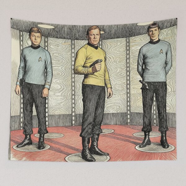 Item preview, Captain Kirk, Spock, and Scotty designed and sold by sid1802.