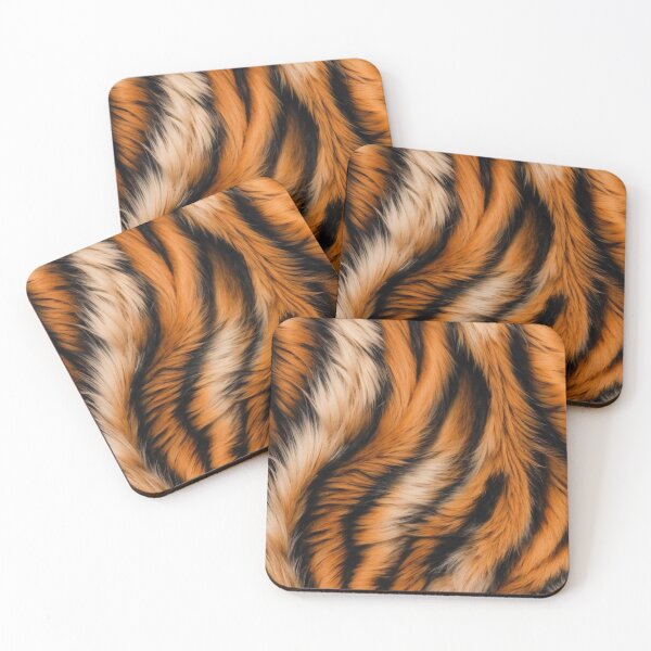 Item preview, Tiger Fur Texture | Realistic Big Cat Stripe Pattern | Orange and Black Wildlife Aesthetic | Bold Safari Style designed and sold by DESIGN DIMENSION .