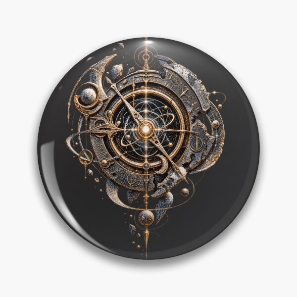 Item preview, Celestial Relic Astrolabe Sci-Fi Vintage Emblem designed and sold by CSterling11.