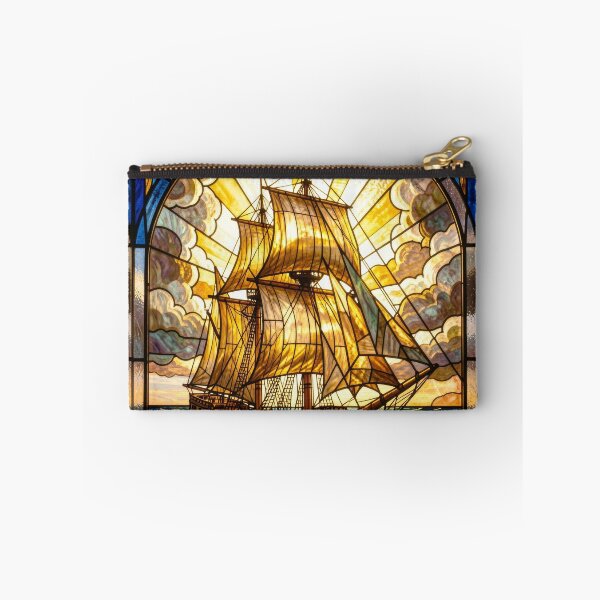 Item preview, Tall Ship Stained Glass Sailing Vessel designed and sold by pinkal.