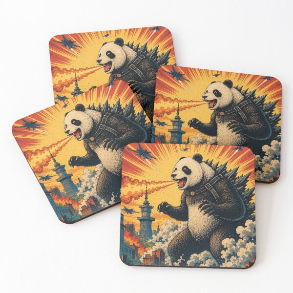 Item preview, Panda Cutezilla Attacks Seoul - Namsan Tower Kaiju Poster designed and sold by BRTHRCNK01.