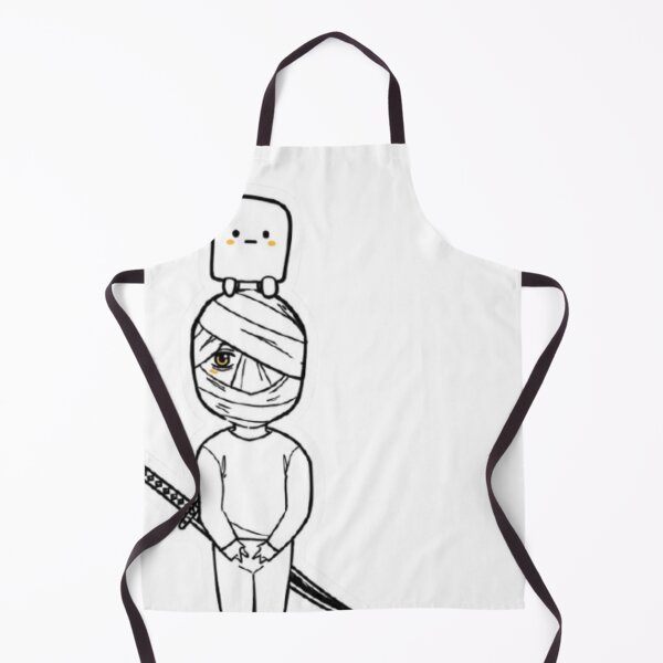 Item preview, Bandaged Villain with Sword and Cube Companion designed and sold by MeowLoka ⭐⭐⭐⭐.