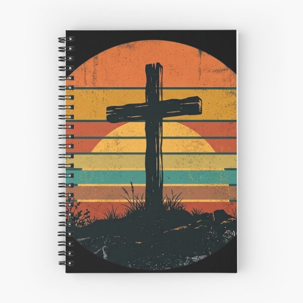 Item preview, Christian Cross Sunset Retro Vintage designed and sold by MantoSagrado.