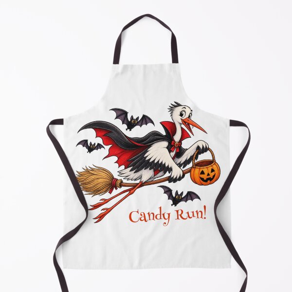 Item preview, Vampire Stork Candy Run Halloween – Funny Witch Bird on Broomstick designed and sold by Buli89.