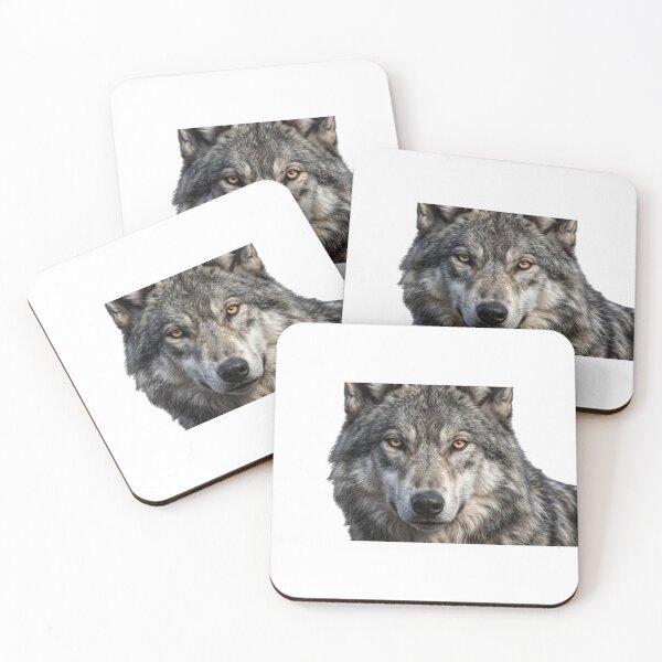 Item preview, Portrait of a Majestic Grey Wolf - Piercing Gaze on a Transparent Background designed and sold by Gabzerinho.