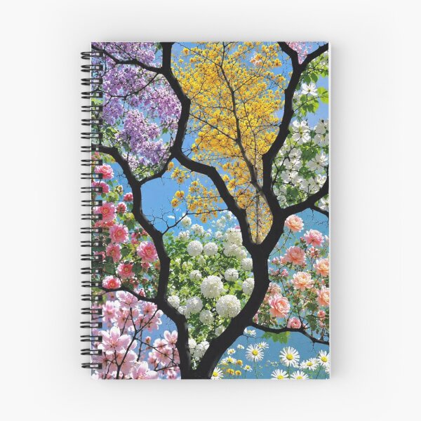 Item preview, Blooming Tree Canopy | Rainbow Floral Mosaic | Spring Nature Art | Vibrant Botanical Illustration designed and sold by DESIGN DIMENSION .