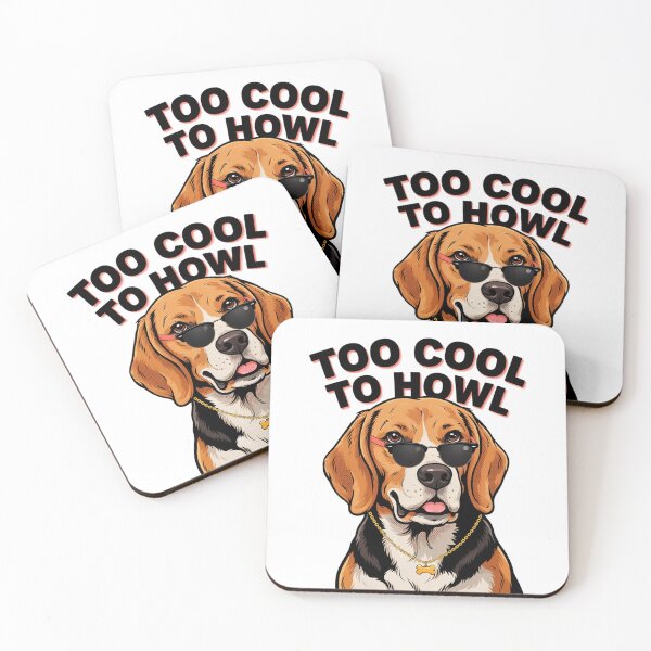 Item preview, Too Cool to Howl Beagle Sunglasses Gold Chain Funny T-Shirt v1 designed and sold by DBWStudios.