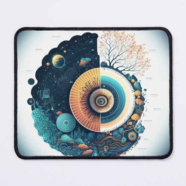 Item preview, Half Cosmos Half Autumn Tree Circle designed and sold by RAGANADesign.