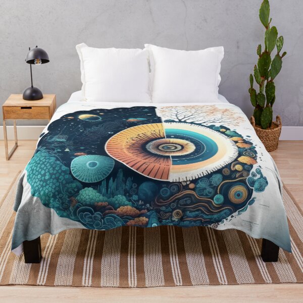 Item preview, Half Cosmos Half Autumn Tree Circle designed and sold by RAGANADesign.