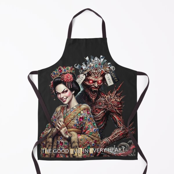 Item preview, Geisha Demon Fur Jewels Labels designed and sold by Voodoo Store Paranormal Collections.