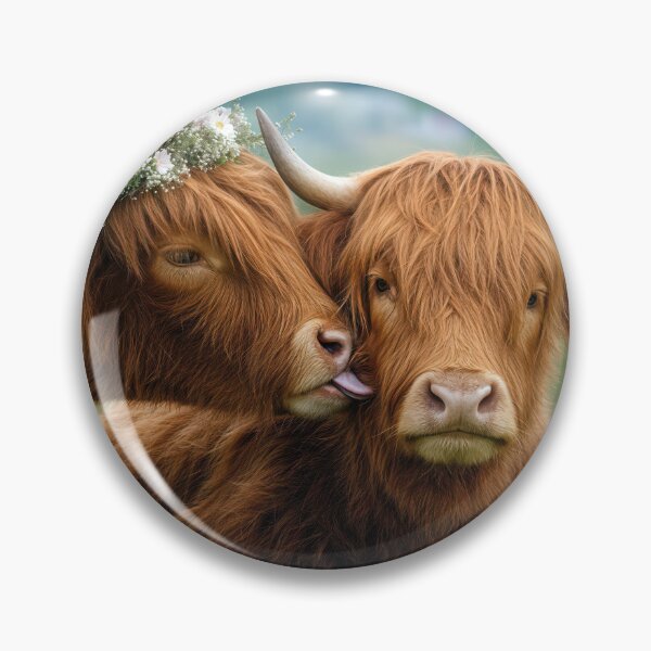 Item preview, Highland Cow Bride  Kissing Cow designed and sold by Maria Dryfhout.