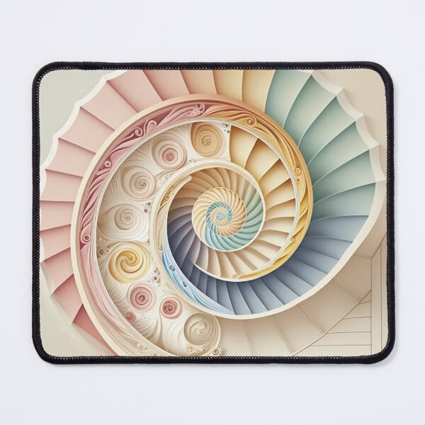 Item preview, Cream and Rose Paper Spiral Shell designed and sold by RAGANADesign.