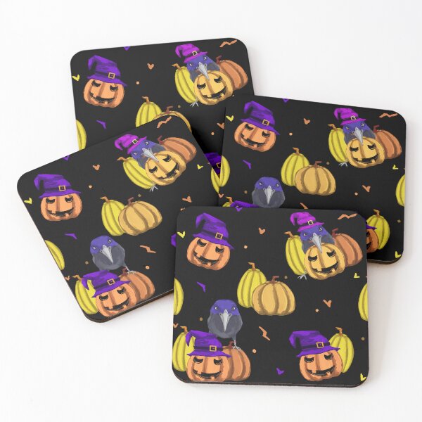Item preview, Halloween Ravens and Pumpkins designed and sold by Antiope33.