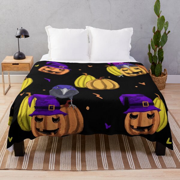 Item preview, Halloween Ravens and Pumpkins designed and sold by Antiope33.