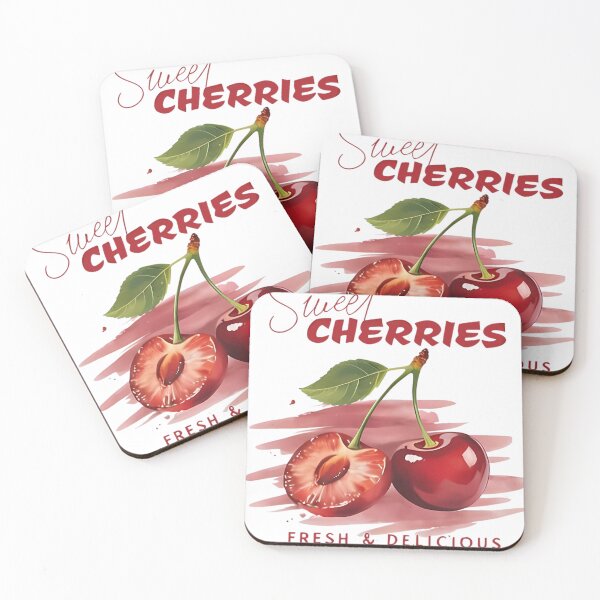 Item preview, Sweet Cherries Fresh and Delicious Fruit Illustration designed and sold by MindMakerStudio.