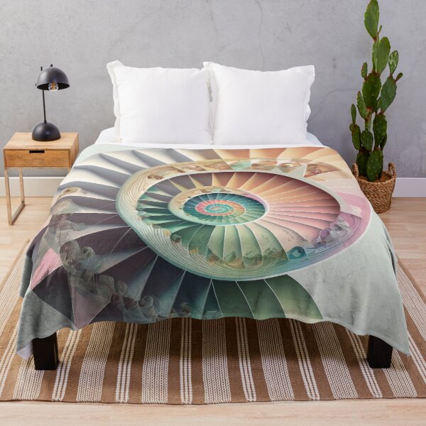 Item preview, Coral and Sage Paper Spiral Fan designed and sold by RAGANADesign.
