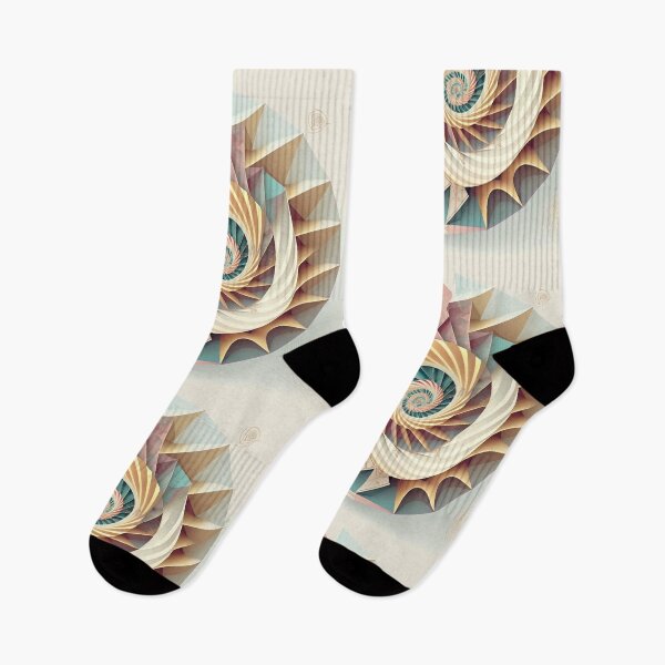 Item preview, Pink and Teal Angular Spiral Shell designed and sold by RAGANADesign.