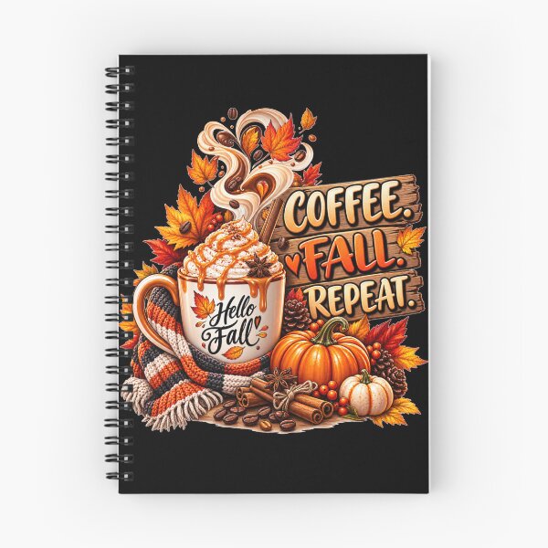 Item preview, Coffee Fall Repeat Cozy Autumn designed and sold by Wild Ink Studio by Barbara.
