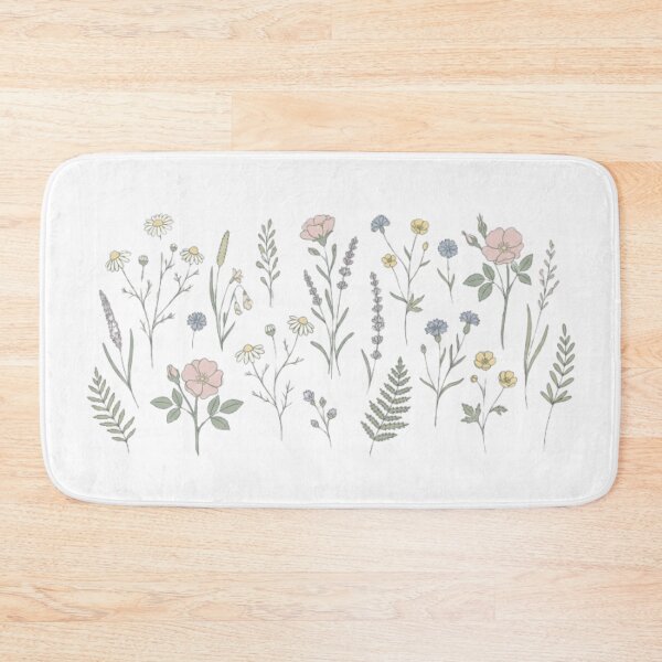 Item preview, Minimalist Floral Pattern - Pastel Wildflowers and Cottagecore Aesthetic designed and sold by Gabzerinho.