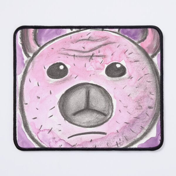 Item preview, Pink Teddy Bear with Reservations, Charcoal & Watercolour designed and sold by Anke‘s Bazaar.